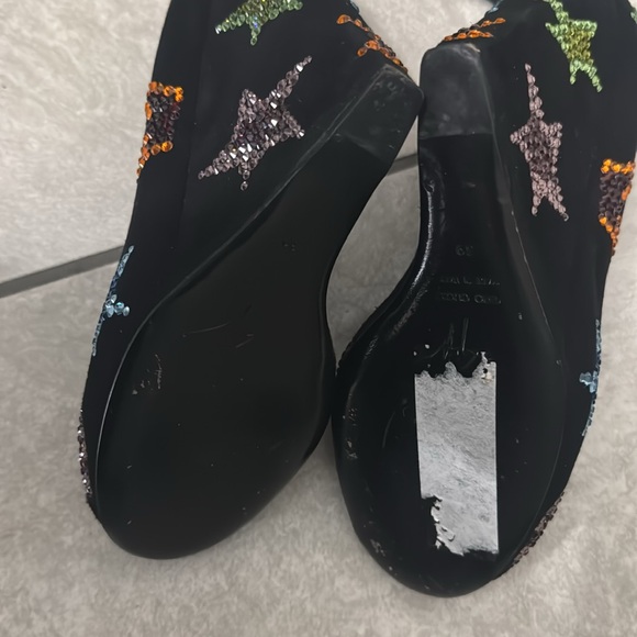 Giuseppe Zanotti Suede Rhinestone Star Wedge - Picture 7 of 9